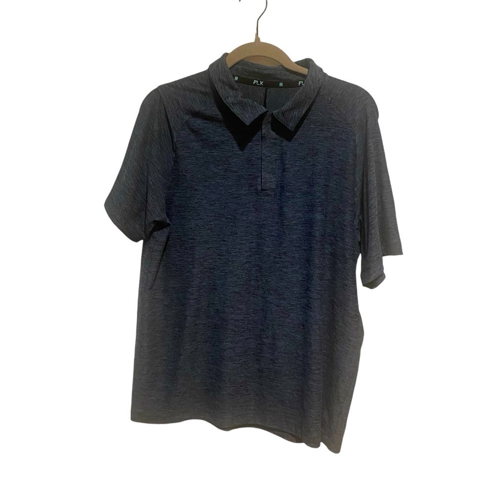 FLX Urban/Commuter Polo SZ Large | Navy Blue Polo with Buttons
